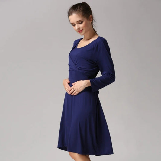 robe-allaitement-bleu-flatteur