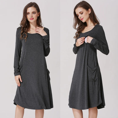 robe-allaitement-gris-souris