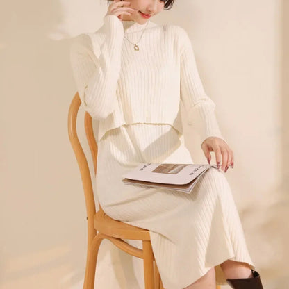 robe-allaitement-hiver-creme