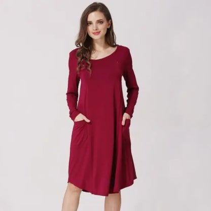 robe-allaitement-rouge-bordeaux
