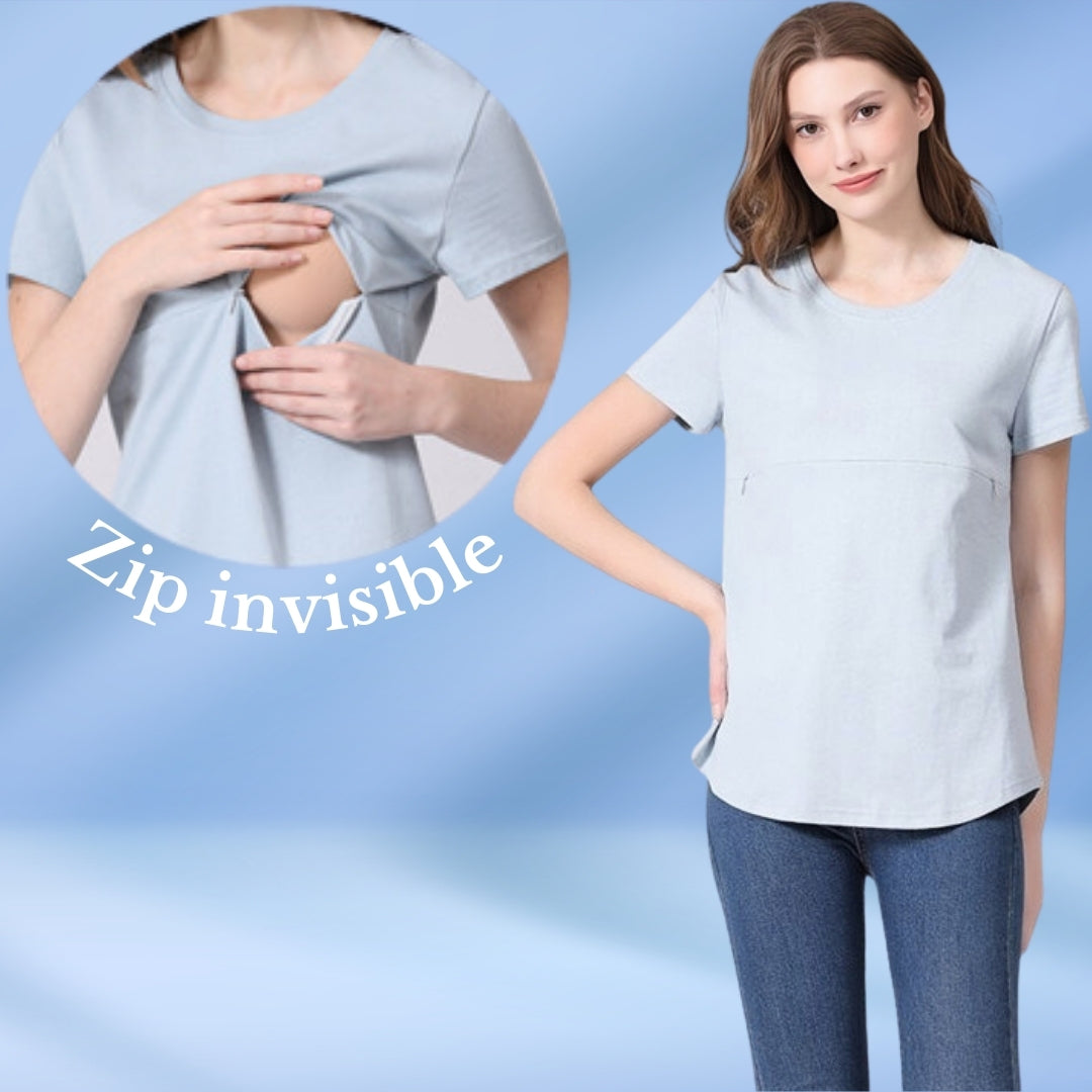 t-shirt-allaitement-zip-invisible